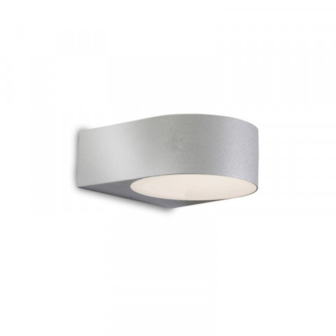 Applique nemesis, aluminium et verre, gris