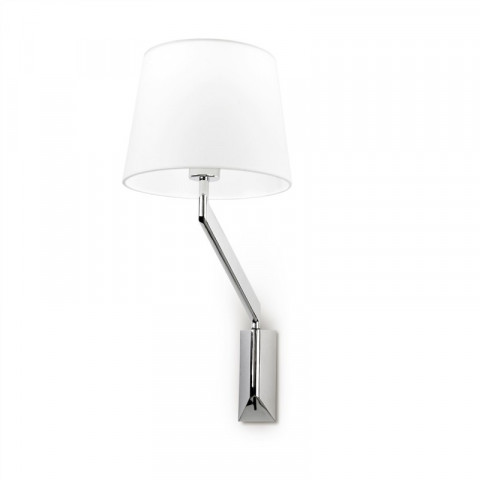 Applique new hotels, zamak et ppma, avec abat-jour blanc
