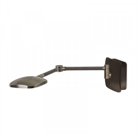 Applique queen, acier patiné et aluminium marron vieilli