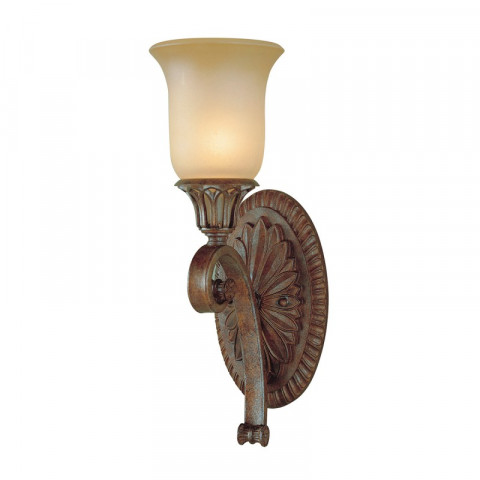 Applique stirling castle 46 cm, bronze et verre, 1 ampoule