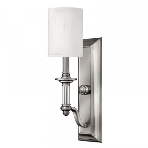 Applique sussex, nickel brossé, 1 ampoule