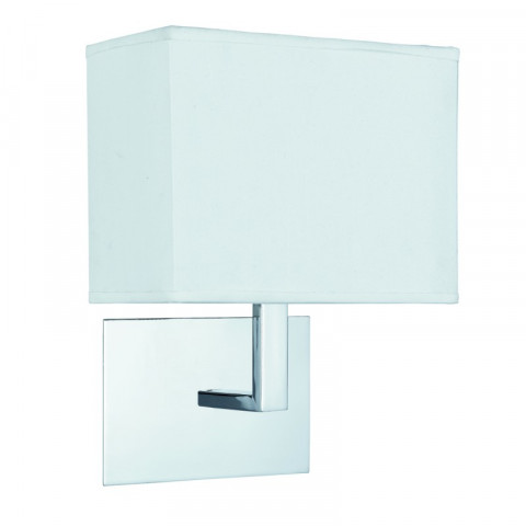 Applique wall, en chrome avec abat-jour blanc