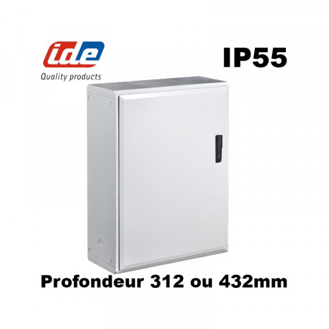 Armoire polyester étanche ip55 ide ip55 - hxlxp 500x500x300