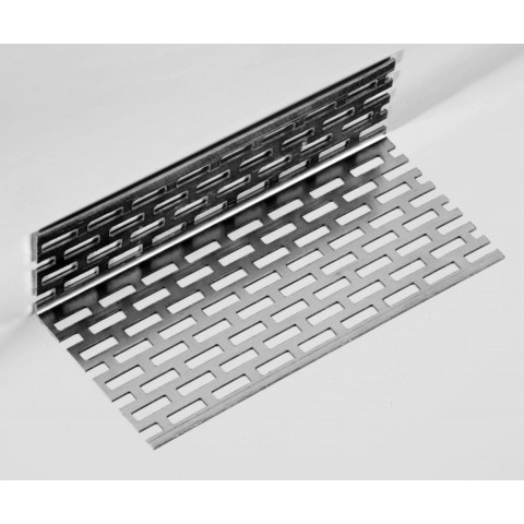 Profil perforé grille d'aération aluminium 2,5 mètres CEDRAL (dimensions au choix)