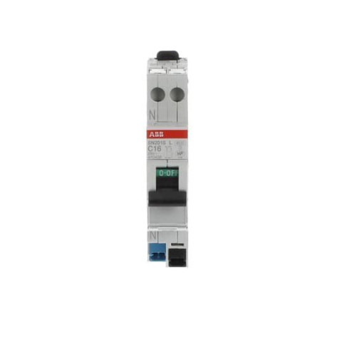 Disjoncteur modulaire - 1P+N - 16A - courbe C- 4500A/6kA-peignable-Auto - SN201SL