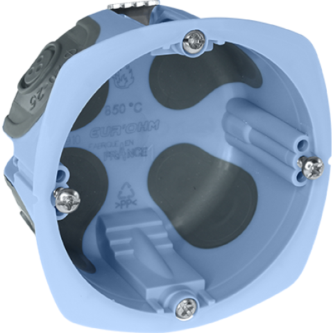 Boîte d'appareillage étanche à l'air XL AIR'métic étanche à l'air - 1 poste - diam. 67mm prof. 40mm - EUROHM - 52061