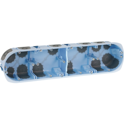 Boîte d'encastrement étanche à l'air XL Air'métic 4 postes Diam. 67 prof. 40mm - EUROHM - 52068