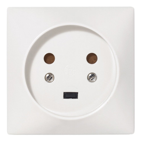 Socle 2P+T à vis avec éclips de protection dimensions 80x80mm - Legrand