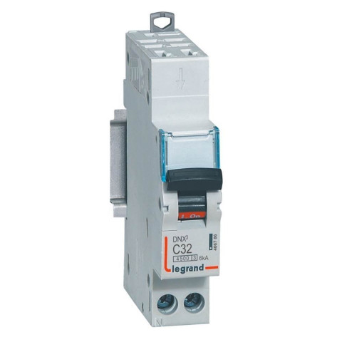 Disjoncteur DNX³ 4500 - auto/vis - U+N 230V~ 32A - 4,5kA - courbe C - 1 module - Legrand