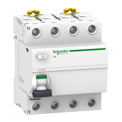 Acti9, iID interrupteur différentiel 4P 63A 30mA type AC - SCHNEIDER ELECTRIC - A9R11463