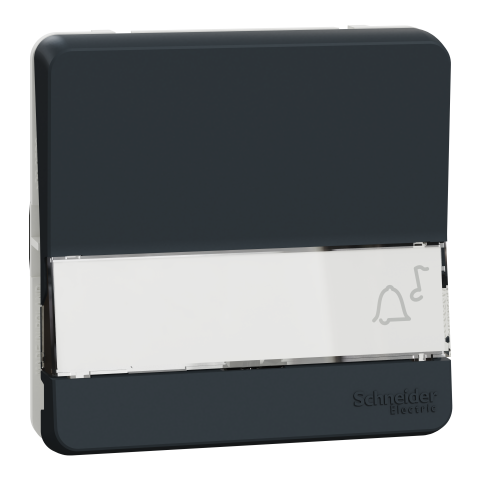 Mureva Styl - Bouton poussoir porte-etiquette - composable - IP55 - IK08 - gris - SCHNEIDER ELECTRIC - MUR34029
