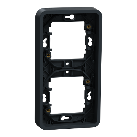 Mureva Styl - Cadre 2 postes vertical - encastré - IP55 - IK08 - gris - SCHNEIDER ELECTRIC - MUR34151