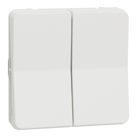 Mureva Styl - Double va et vient - composable - IP55 - IK08 - blanc - SCHNEIDER ELECTRIC - MUR39022