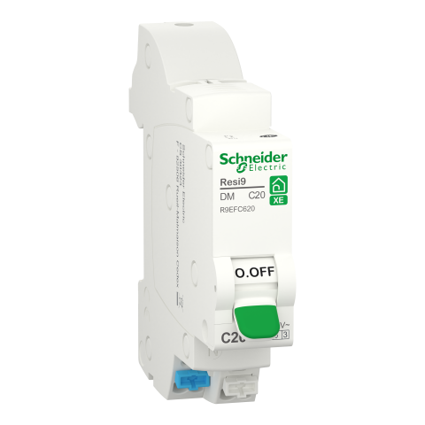 Resi9 XE - disjoncteur modulaire - 1P+N - 20A - courbe C - embrochable - SCHNEIDER ELECTRIC - R9EFC620