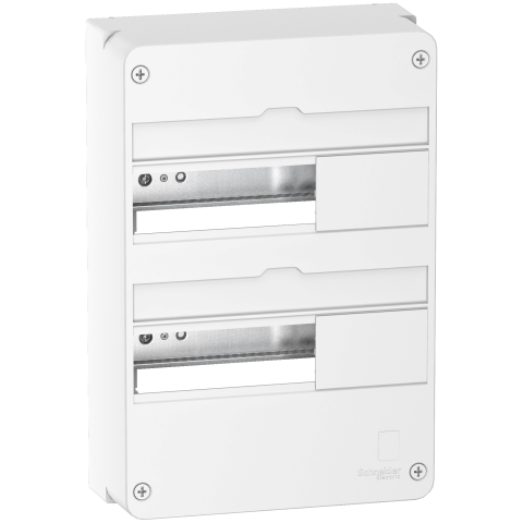 Resi9 - Coffret en saillie Blanc (RAL 9003)- 2 rangées de 13 modules - SCHNEIDER ELECTRIC - R9H13402
