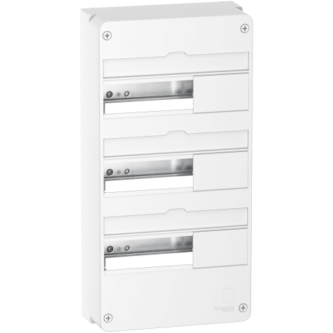 Resi9 - Coffret en saillie Blanc (RAL 9003)- 3 rangées de 13 modules - SCHNEIDER ELECTRIC - R9H13403