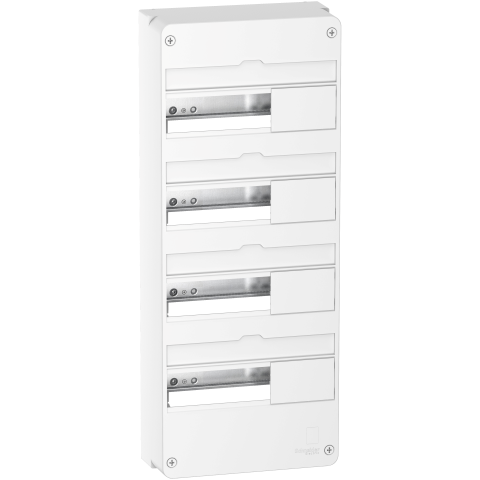 Resi9 - Coffret en saillie Blanc (RAL 9003)- 4 rangées de 13 modules - SCHNEIDER ELECTRIC - R9H13404