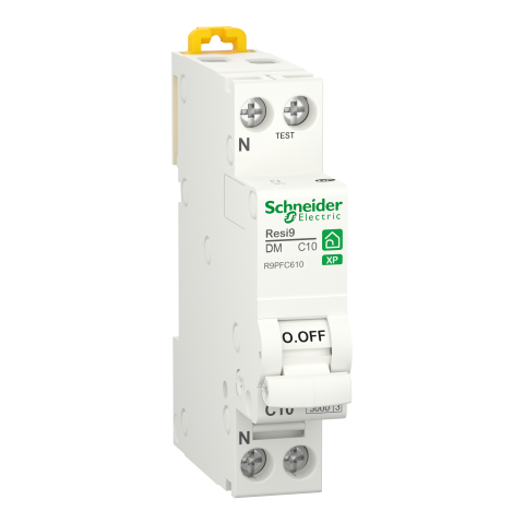 Resi9 - disjoncteur modulaire - 1P+N - 10A - courbe C - peignable - SCHNEIDER ELECTRIC - R9PFC610
