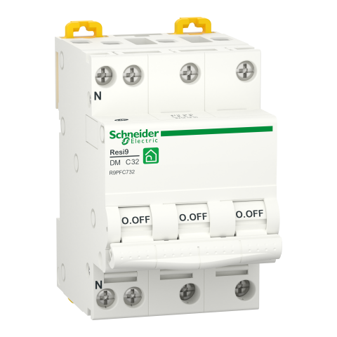 Resi9 - disjoncteur modulaire - 3P+N - 32A - courbe C - peignable - SCHNEIDER ELECTRIC - R9PFC732