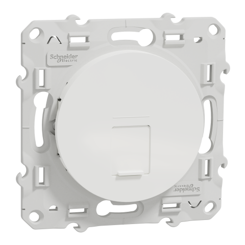 Odace - prise RJ45 cat.6 STP - grade 2TV min à grade 3TV (+ multimédia) - blanc - SCHNEIDER ELECTRIC - S520476