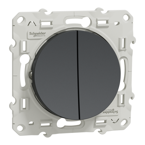 Odace - double va-et-vient anthracite - SCHNEIDER ELECTRIC - S540214