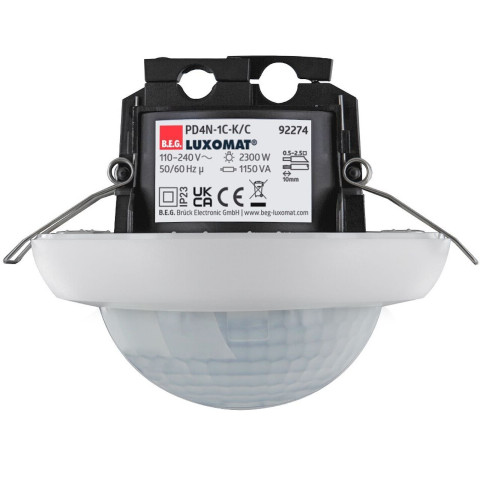 Détecteur de mouvement PD4N-1C-C-FP 360°, couloir faux plafond, Télécommandable - BEG - 92274