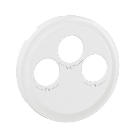 Enjoliveur pour prise TV-R-SAT DAB+ Céliane - Blanc - CB0388