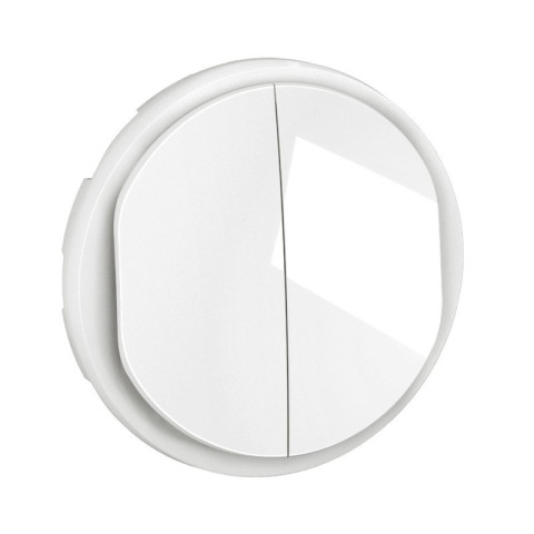 Enjoliveur pour double poussoir NO+NF lumineux Céliane - Blanc - LEGRAND - CB3001