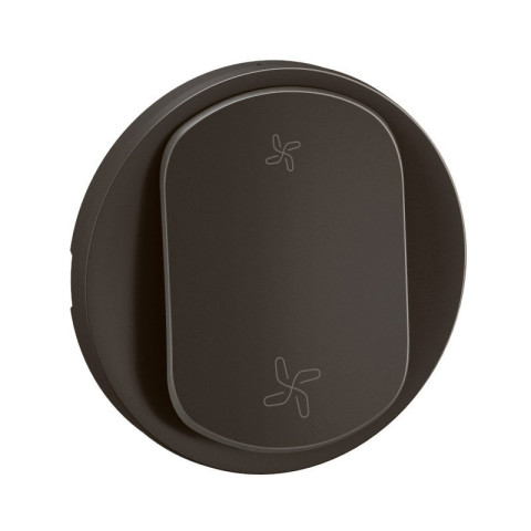 Enjoliveur pour interrupteur ou poussoir VMC Céliane 2 vitesses - Noir - LEGRAND - CN6001