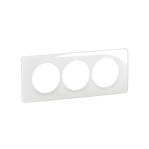 Plaque de finition Céliane 3 postes spéciale rénovation - Blanc Emaillé - LEGRAND - CP0007