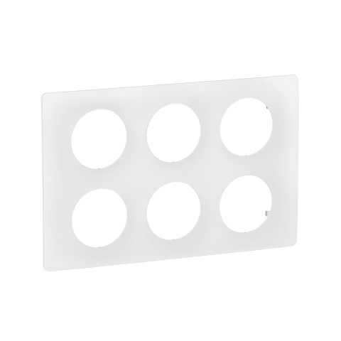 Plaque de finition Céliane 2x3 postes - Blanc Emaillé - LEGRAND - CP0010