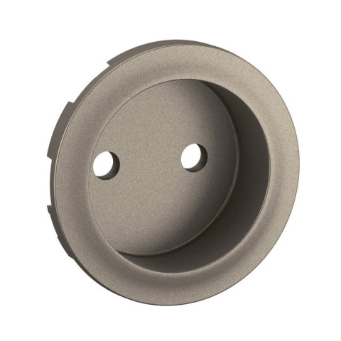 Enjoliveur pour prise de courant fort à puit 2P Céliane - Titanium - LEGRAND - CT0110