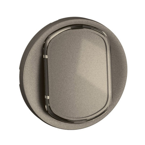 Enjoliveur pour interrupteur ou va-et-vient avec porte-étiquette Céliane livré avec 2 étiquettes - Titanium - LEGRAND - CT5001