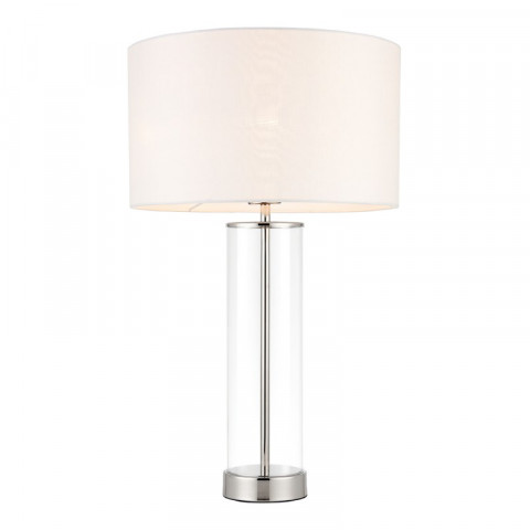 Lampe lessina, nickel brillant, avec abat-jour