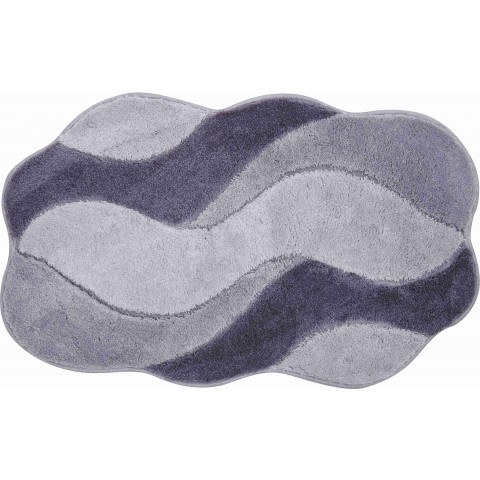 Tapis de salle de bain carmen 70 x 120 cm gris