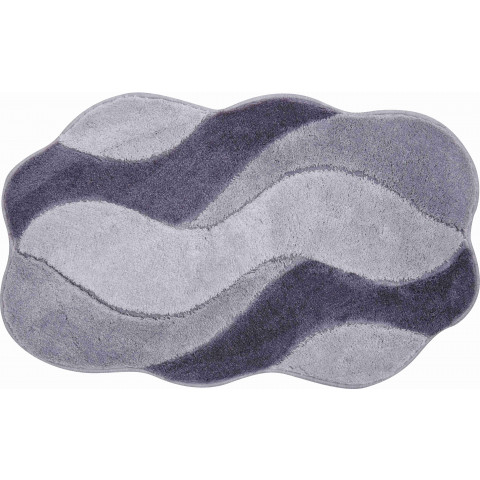 Tapis de salle de bain carmen 80 x 140 cm gris