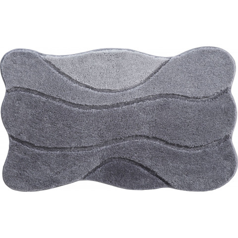 Tapis de salle de bain curts 80 x 140 cm gris
