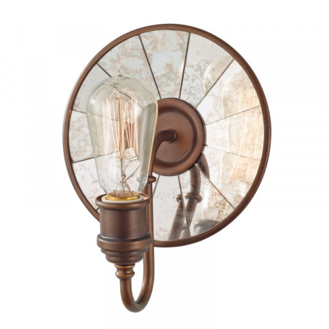 Applique urban renewal, bronze et verre miroir, 1 ampoule