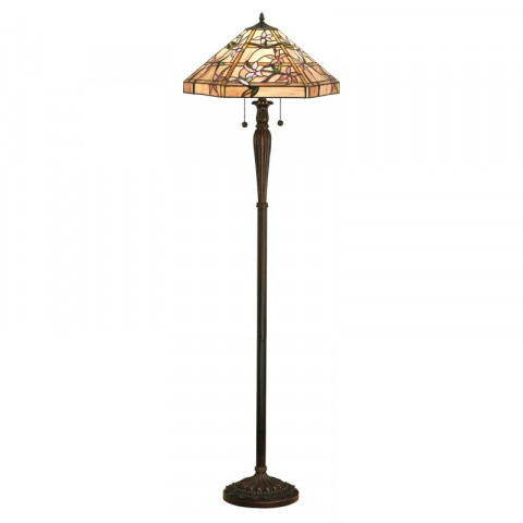 Lampadaire clematis, verre et résine