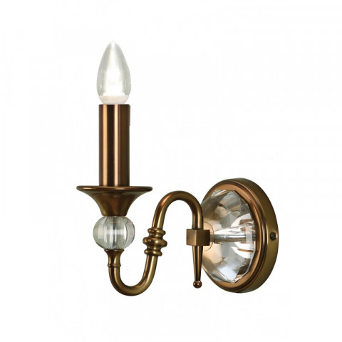 Applique polina, laiton antique et cristal