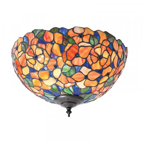 Plafonnier josette, verre et métal