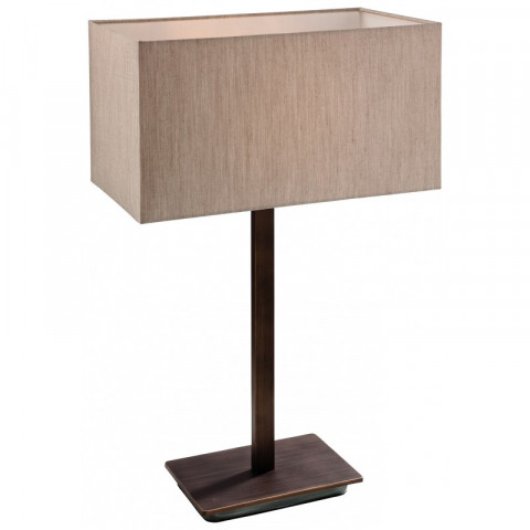 Lampe prince, bronze, avec abat-jour perle