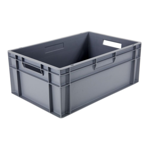 Bac palettisable norme Europe - 600 x 400 x 240 mm - 47 litres - gris - NOVAP - 5067086