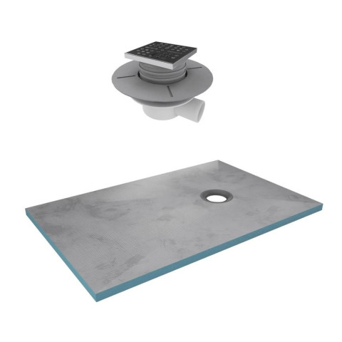 Bac receveur de douche à carreler 140x90cm recoupable sur mesure + bonde horizontale -RAINY Aurlane - PACR003