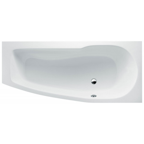 Cleargreen baignoire-douche asymétrique ecocurve r16 170x75x50 cm lucite®