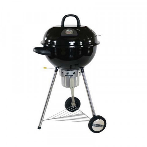 Barbecue à charbon chicago ø 43 mm couvercle tiroir de cendres 2 roues + pied central