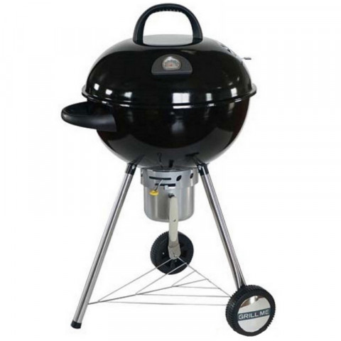 Barbecue à charbon montego ø53 mm couvercle tiroir de cendres 2 roues + pied central