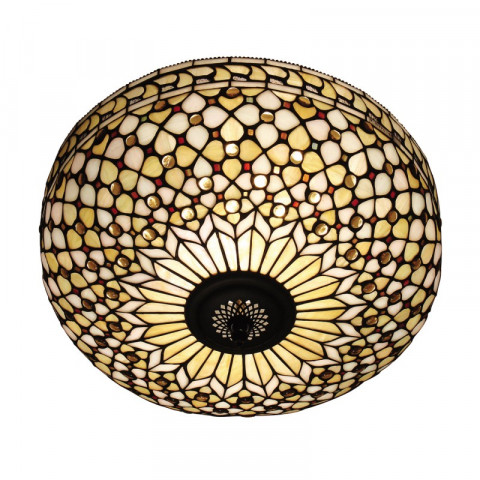 Plafonnier mille feux, verre et métal