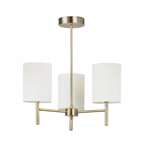 Plafonnier brio, laiton antique, 3 ampoules