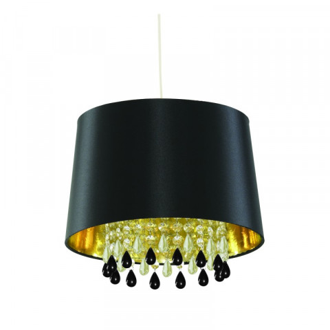Suspension pendant, en acrylique, abat-jour noir
